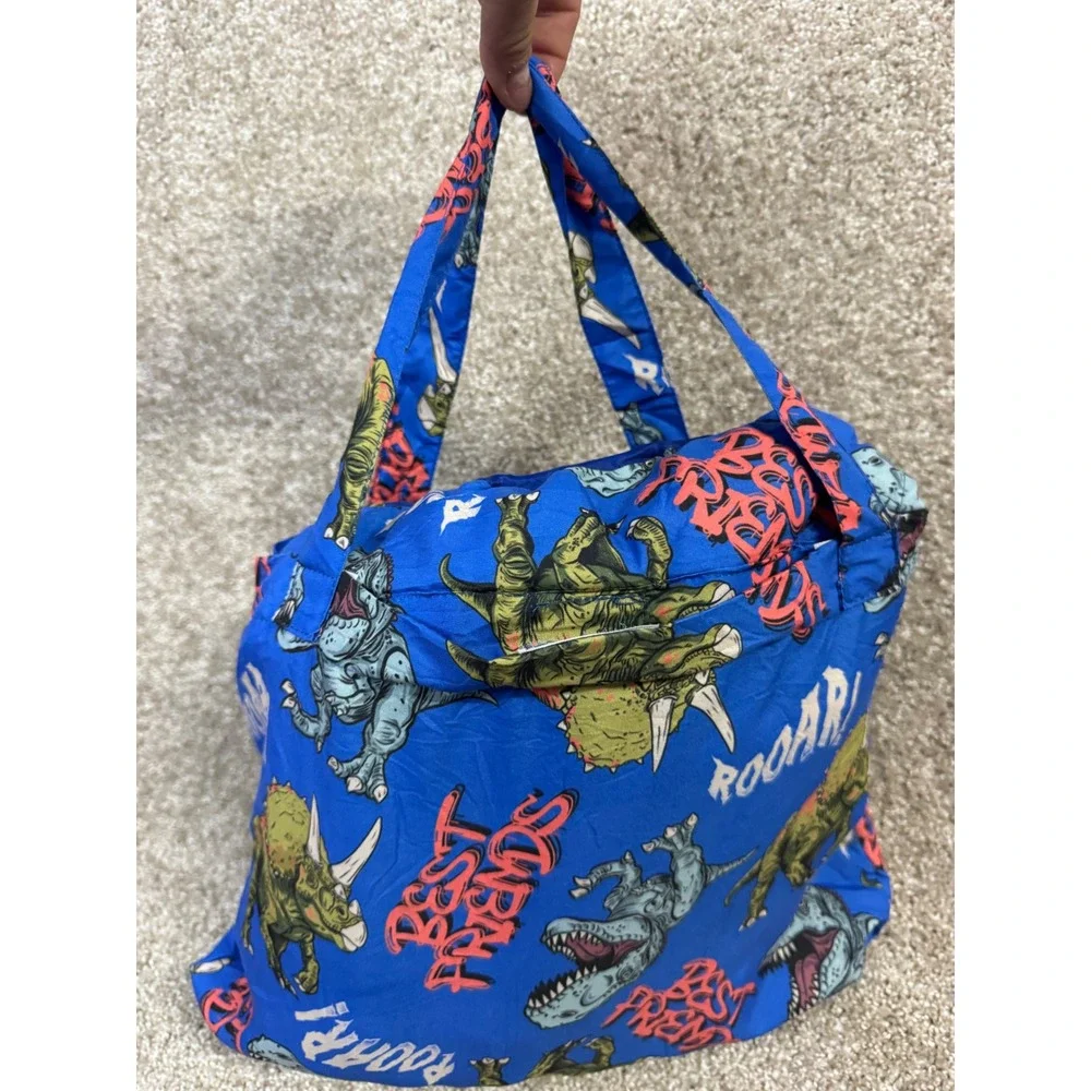 Blue Dinosaur Shopping Cart Cover T-Rex Triceratops Padded Portable Travel Bag